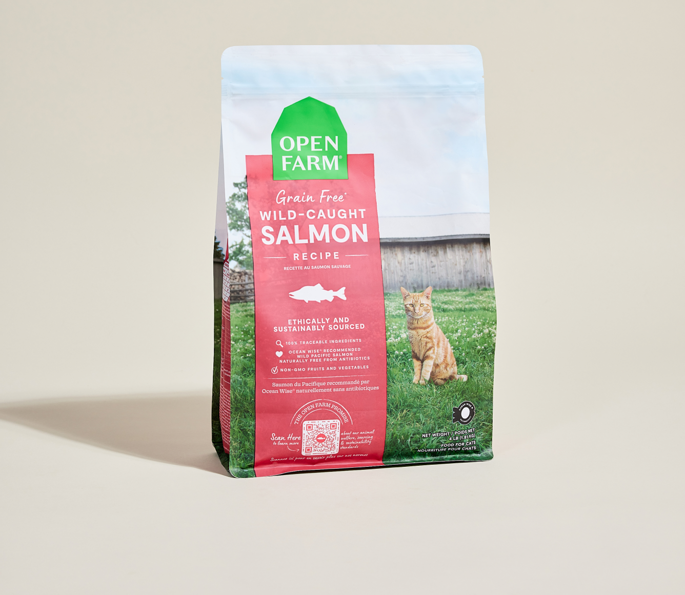 Open Farm Wild-Caught Salmon - Dry Cat Food 8lbs
