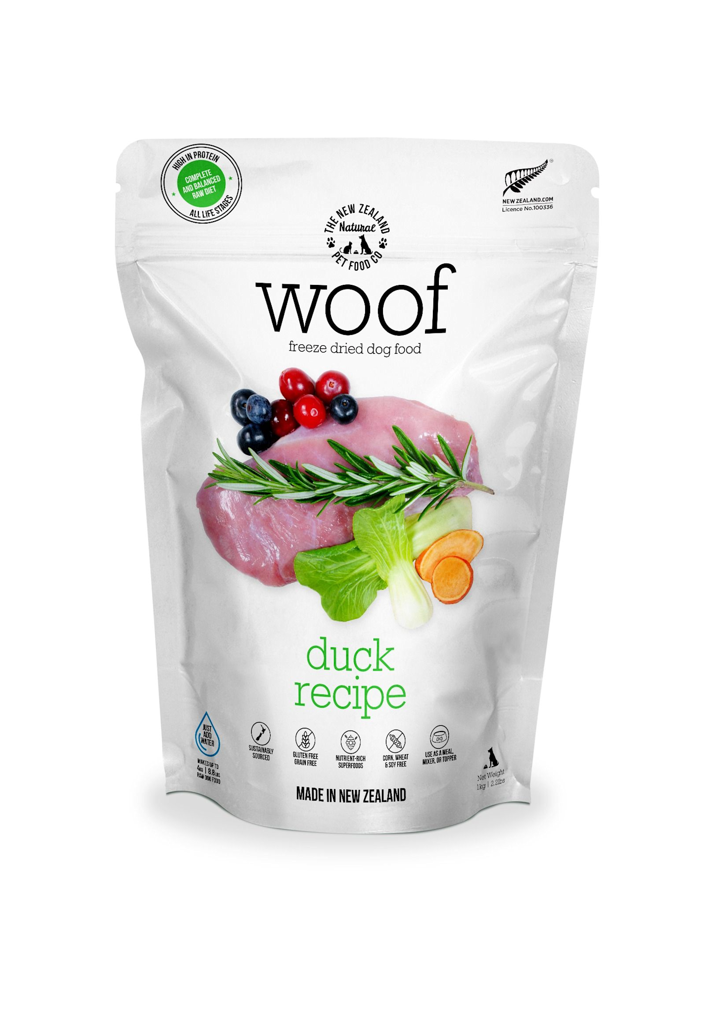 The New Zealand Natural Pet co. Woof Duck