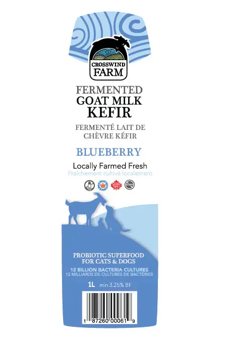 Crosswind Farm Frozen Fermented Goat Milk Kefir Blueberry 1L