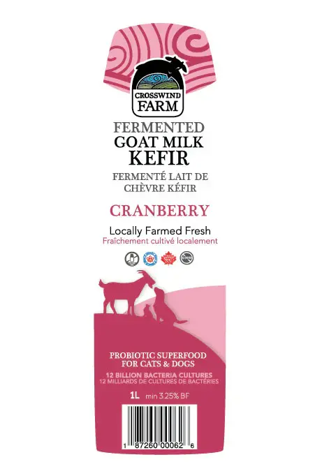 Crosswind Farm Frozen Fermented Goat Milk Kefir Cranberry 1L