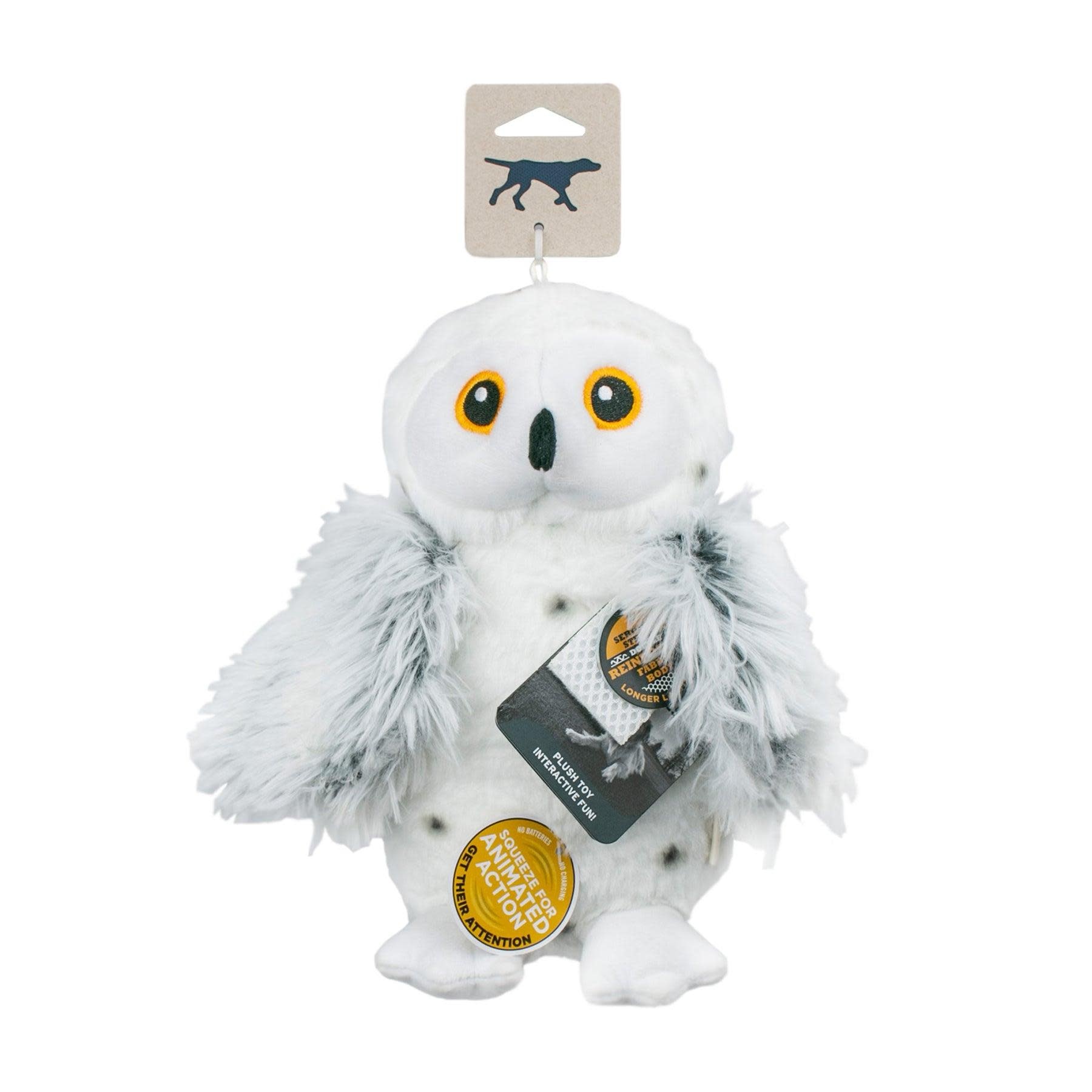 Tall Tails Plush Snow Owl with Animated Twitchy Wings Toy - 9"