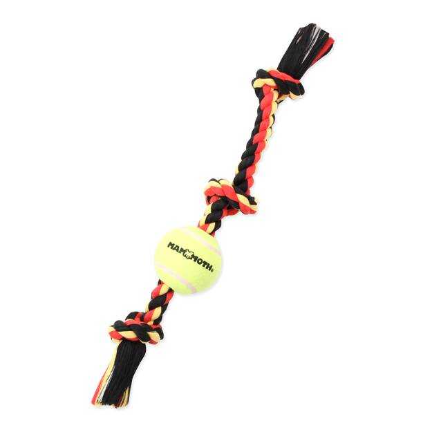 Mammoth Flossy Chews 3 Knot Tug w/3" Tennis Ball Medium 20"
