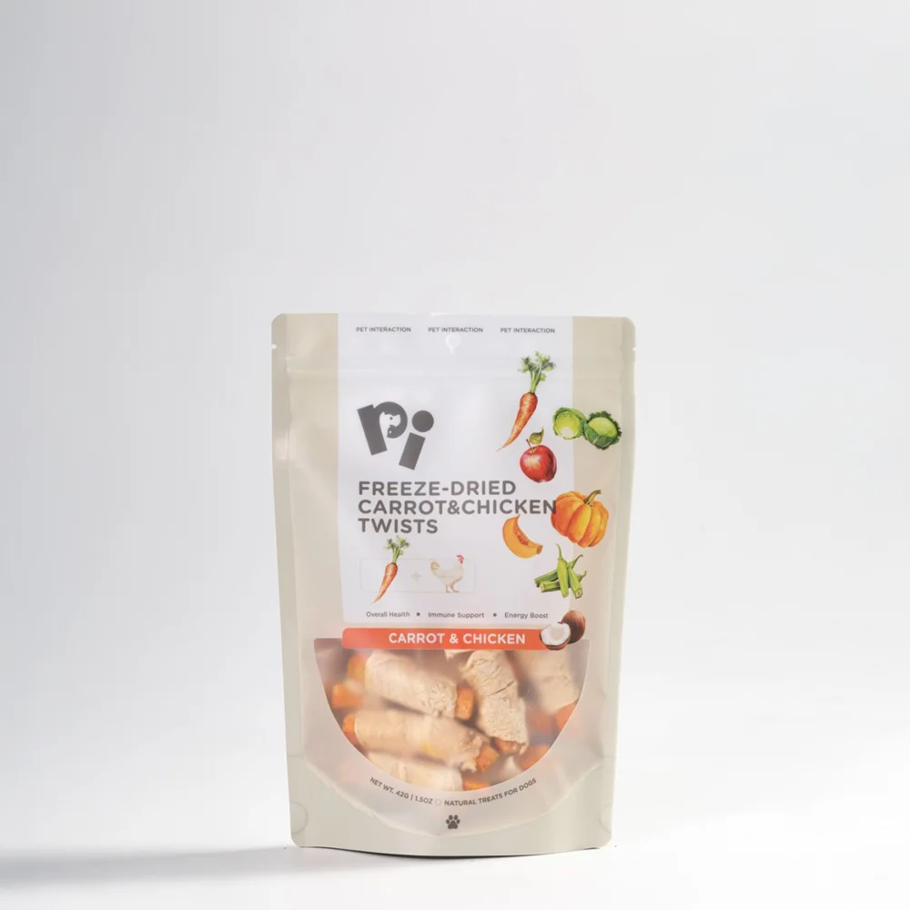 PI Pet Food Freeze-dried Carrot & Chicken Twists 42g