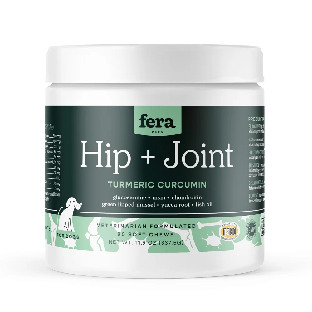 Fera Hip + Joint Turmeric Curcumin 90 Soft Chews