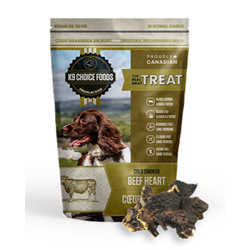 K9 Choice Cold Smoked Heart Frozen Dog Treat 227g