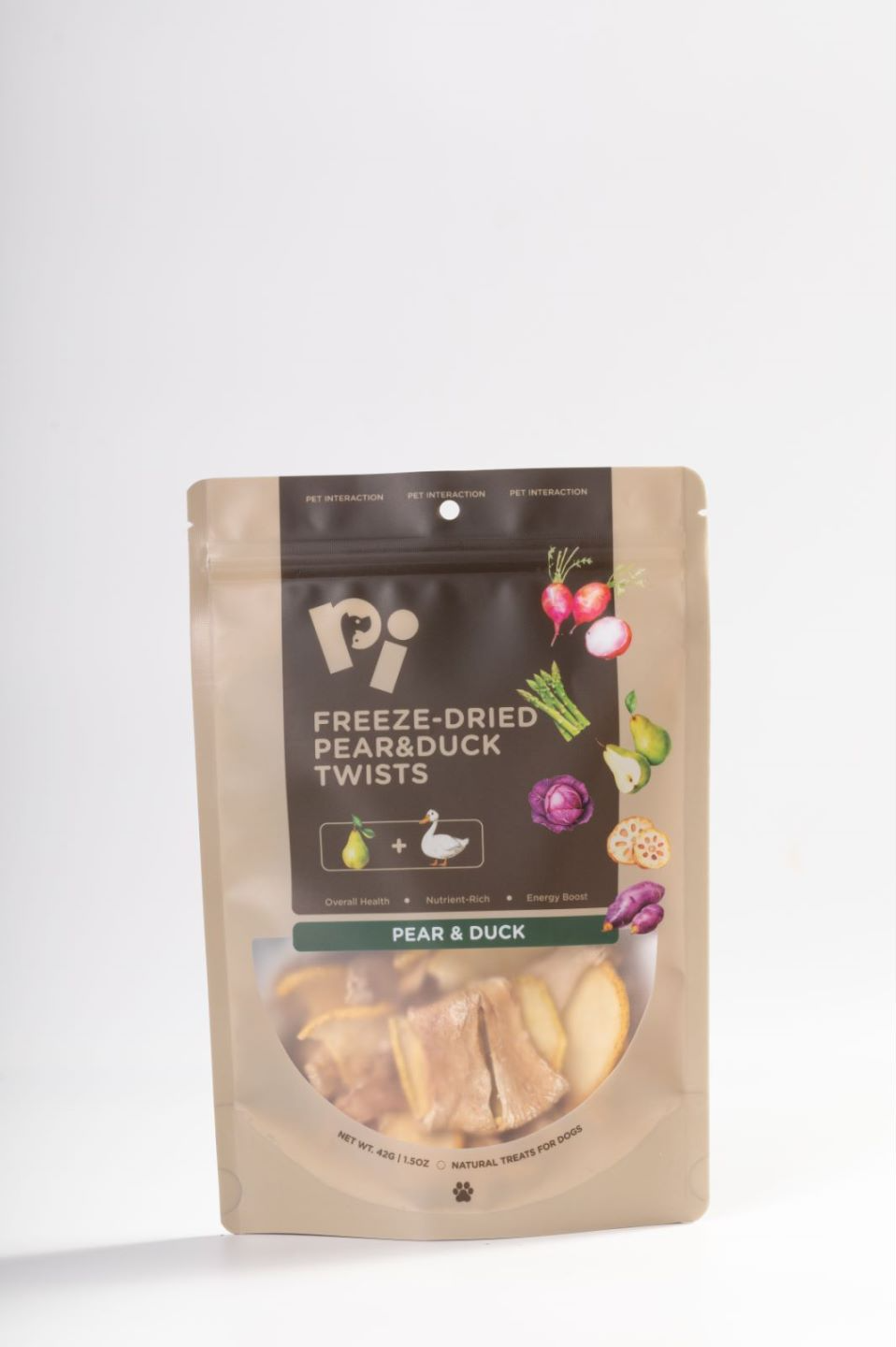 PI Pet Food Freeze-Dried Pears & Duck Twists - 42g