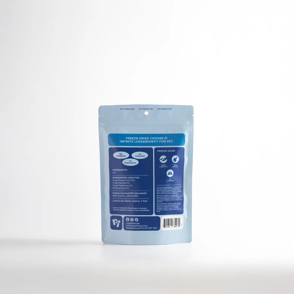 PI Pet Food Freeze-Dried Cod - 28g