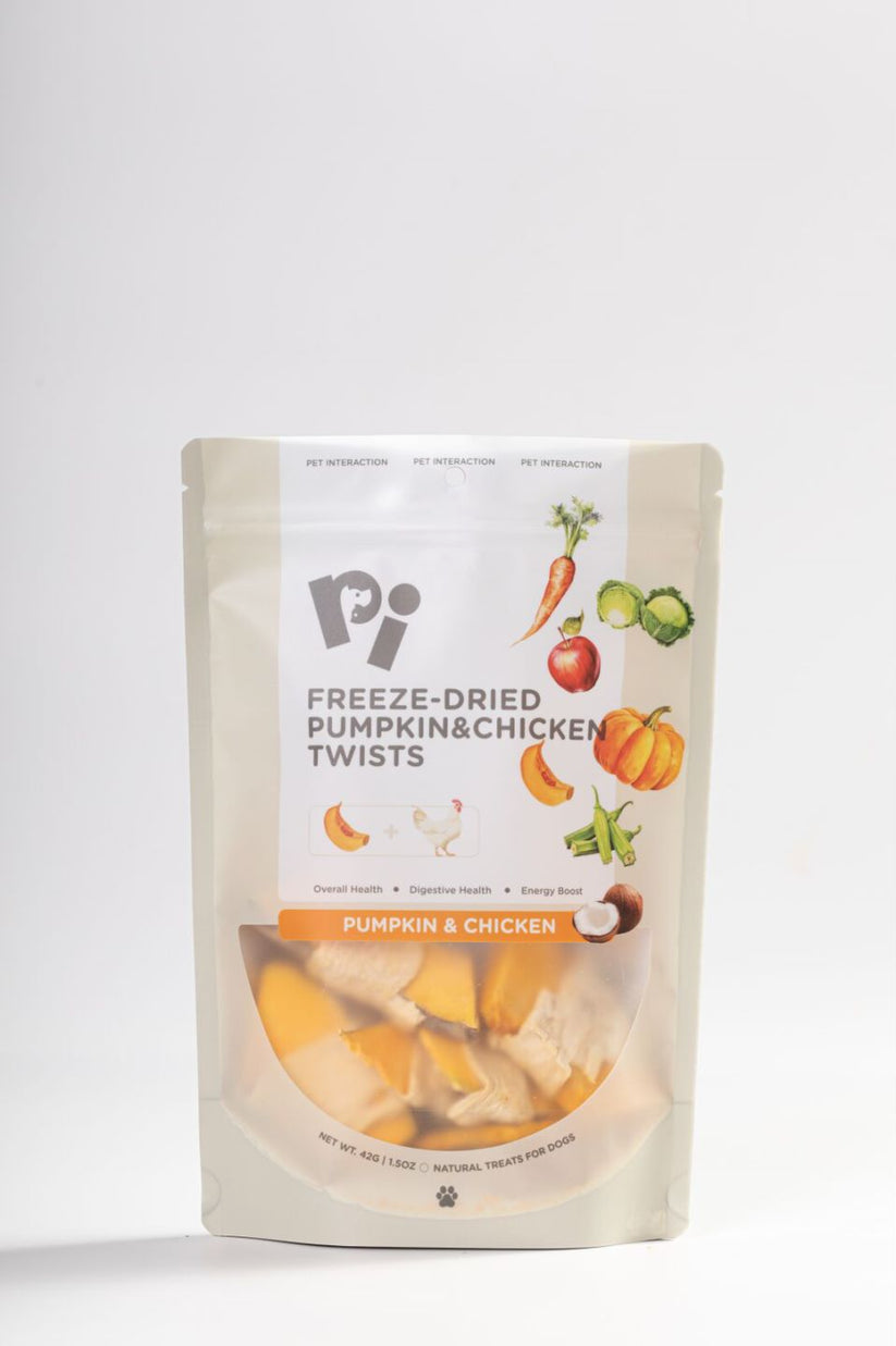 PI Pet Food Freeze-Dried Pumpkin & Chicken Twists - 42g