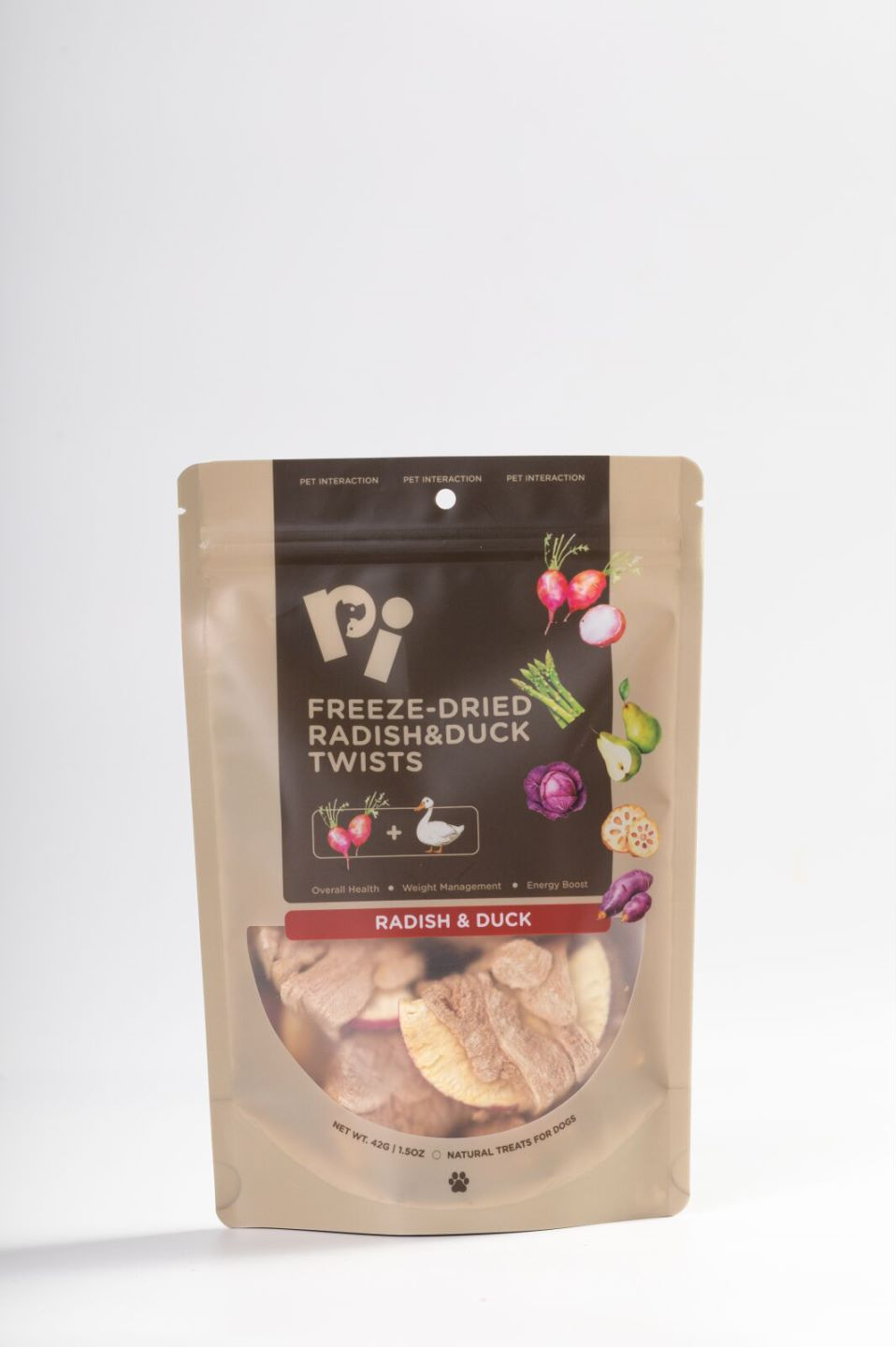 PI Pet Food Freeze-Dried Radishes & Duck Twists - 42g