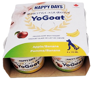 Happy Days YoGoat Greek Style Frozen Goat Milk Yogurt 4 x 110ml