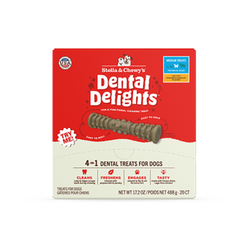 Stella & Chewy's Dental Delights Chicken & Parsley Flavor 4-in-1 Dental Treats for Dogs Medium