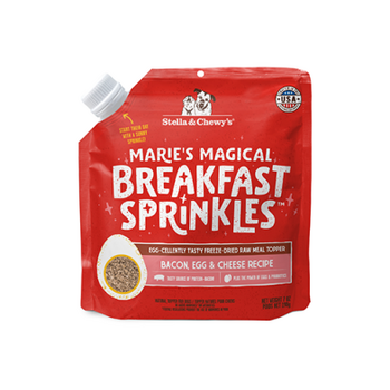 Stella & Chewy's Marie's Magical Breakfast Sprinkles  Bacon, Egg & Cheese Recipe Freeze-Dried Raw Meal Topper for Dogs 7oz