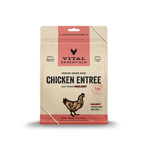 Vital Essentials Freeze-Dried Raw Cat Food Mini Nibs 12 oz