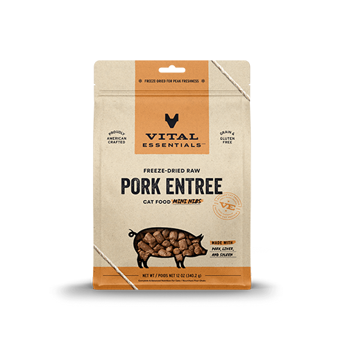 Vital Essentials Freeze-Dried Raw Cat Food Mini Nibs 12 oz