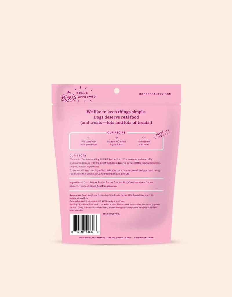 Bocce's Bakery Pup Me Up Peanut Butter & Bacon Recipe Training Treats