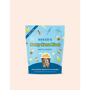 Bocce's Bakery Nutty Nana Blast Peanut Butter, Banana & Carob Recipe Soft & Chewy Treats