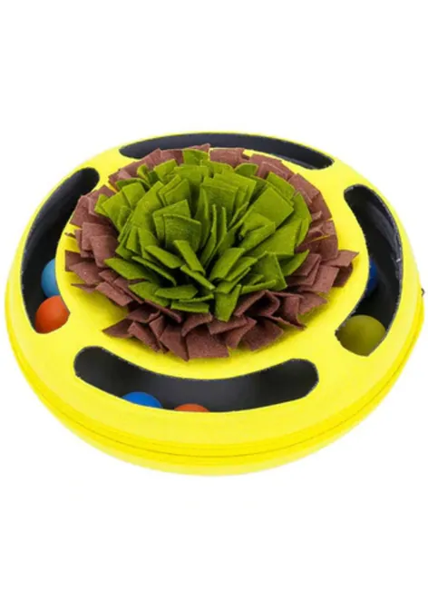 Injoya Cat Puzzle Snuffle Toy - Yellow