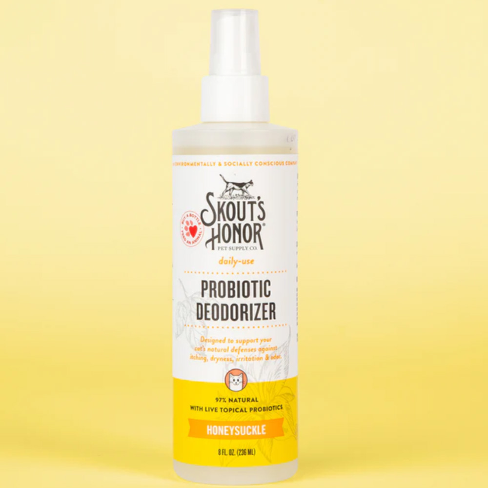 Skout's Honor Probiotic Deodorizer: Honeysuckle 8oz.