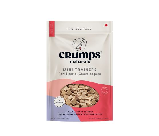 Crumps Mini Trainers Freeze Dried Pork Hearts 55g
