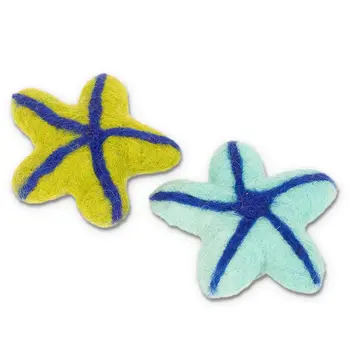 Dharma Dog Karma Cat Wool Felt Starfish - 2 Pack - "3