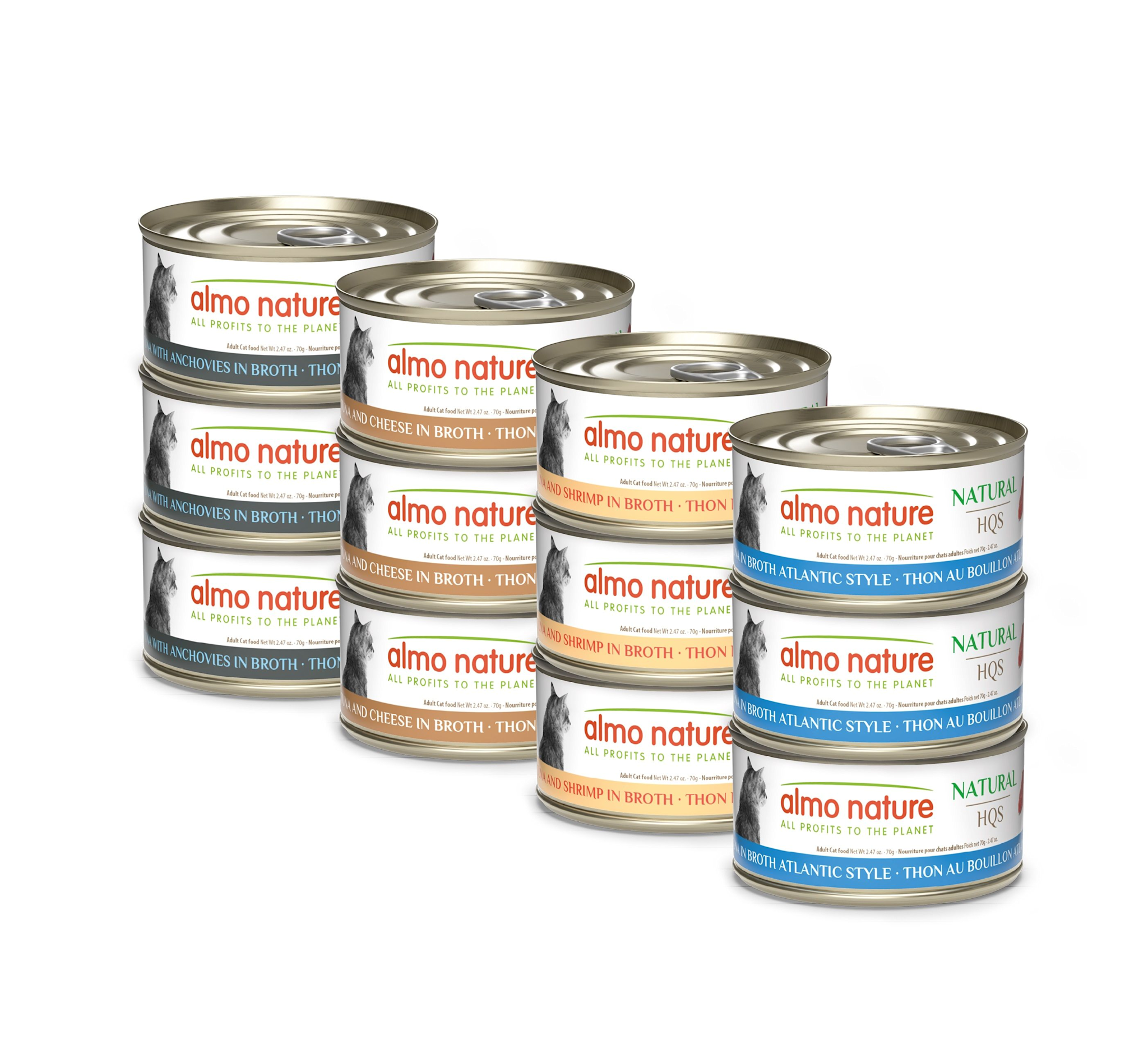 Almo Nature Hqs Natural "rotational Diet" for cats - 12 pieces - 70g