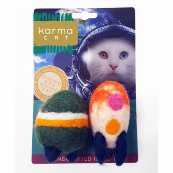 Dharma Dog Karma Cat 2 Pack Wool Felt Rockets