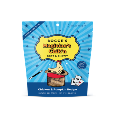 Bocce's Bakery Magician's Chick'n Chicken & Pumpkin Recipe Soft & Chewy Dog Treats 6oz