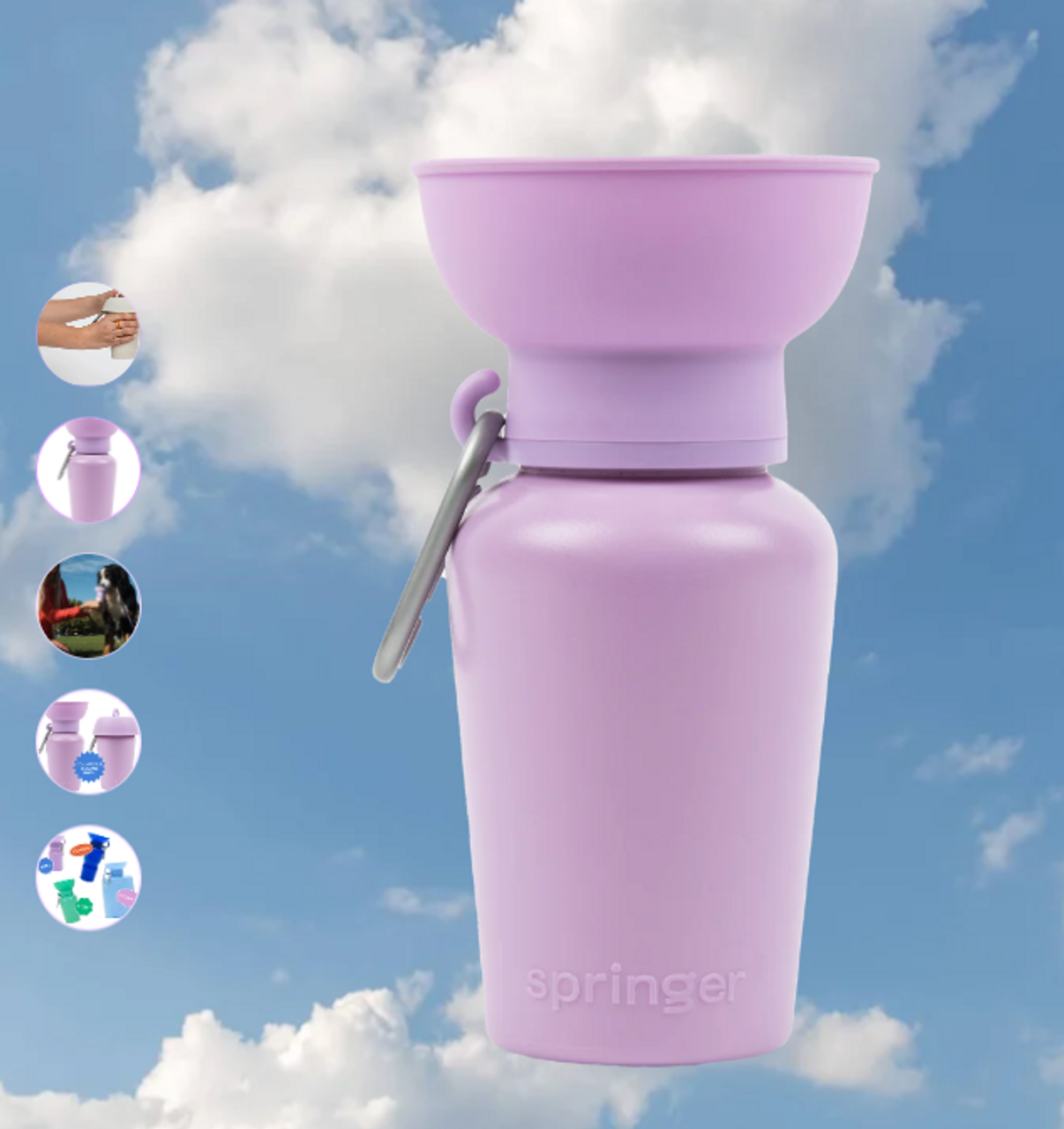 Springer Dog Travel Water Bottle