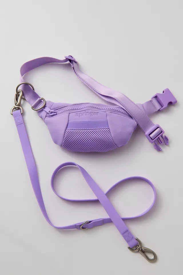 Springer Dog Walking Sling Bag with Built-in Leash - Lilac