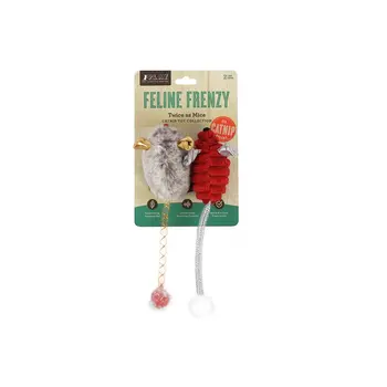 PLAY Feline Frenzy Plush Catnip - Twice as Mice 2 Pk