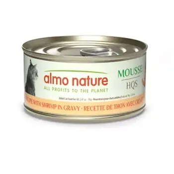 Almo Nature Hqs Natural Mousse Tuna Recipe With Shrimp In Gravy 2.47oz
