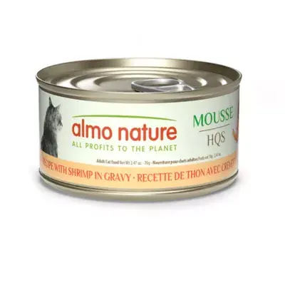 Almo Nature Hqs Natural Mousse Tuna Recipe With Shrimp In Gravy 2.47oz