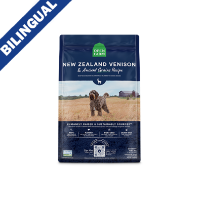 Open Farm New Zealand Venison & Ancient Grains Recipe Dry Dog Food 4lb