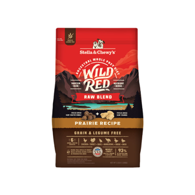 Stella & Chewy's Wild Red Raw Blend Prairie Recipe Grain & Legume Free Dry Dog Food 3.5lb