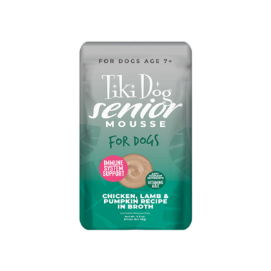 Tiki Dog Tiki Dog¬Æ Senior Mousse Chicken, Lamb & Pumpkin Recipe in Broth for Dogs Age 7+ Wet Dog Food 3 Oz