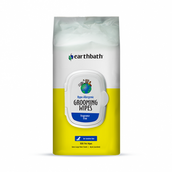 EarthBath Grooming Wipes Hypoallergenic Fragrance Free 100 ct