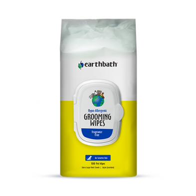 EarthBath Grooming Wipes Hypoallergenic Fragrance Free 100 ct