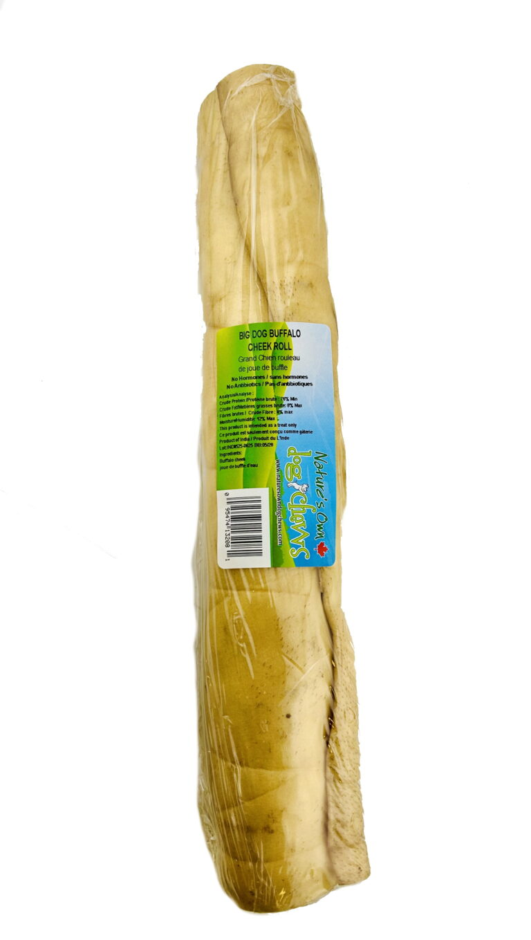 Nature's Own Big Dog Natural Buffalo Cheek Roll