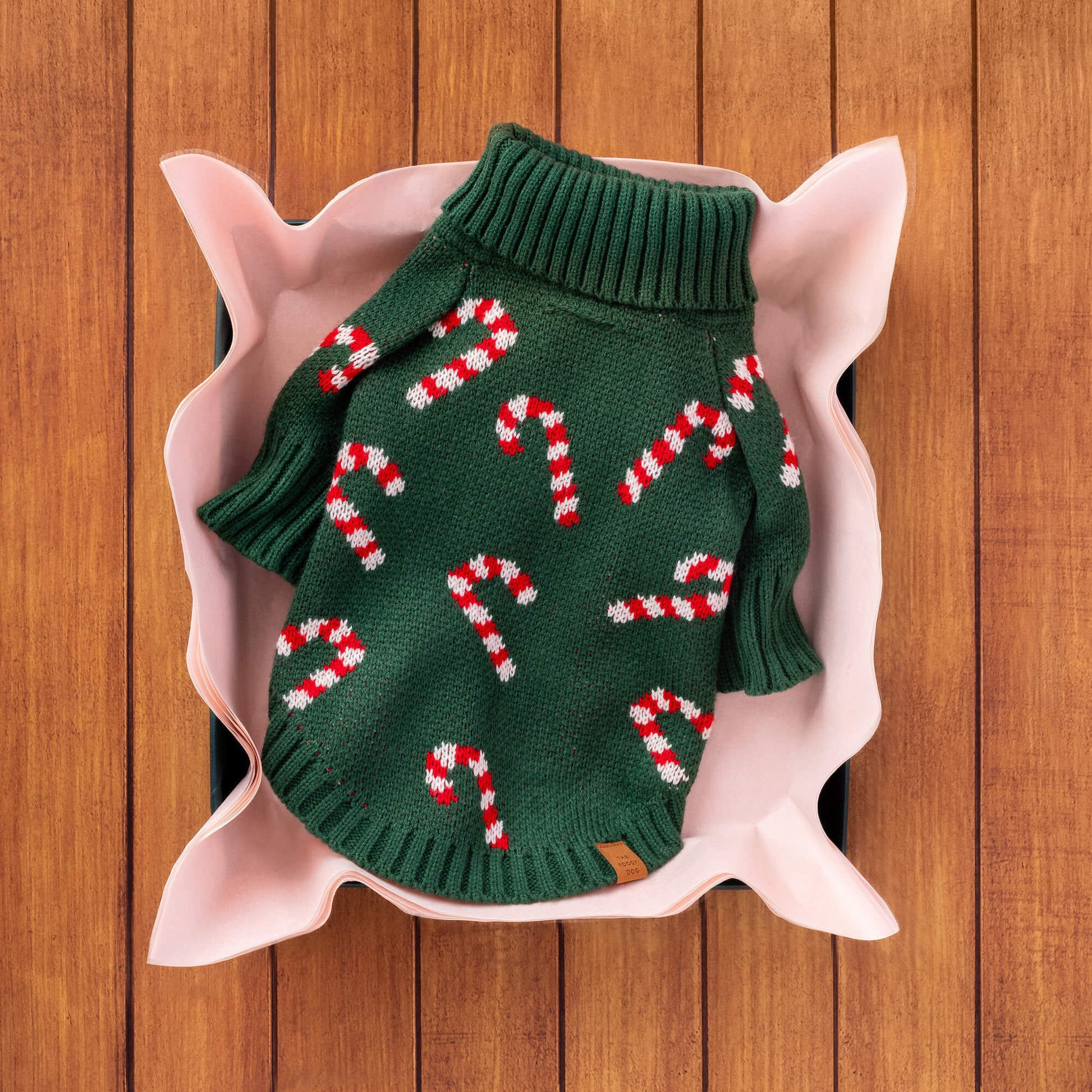 The Foggy Dog Candy Canes Sweater