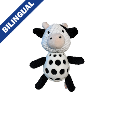 FouFit Polka Plushies Cow 9" Dog Toy