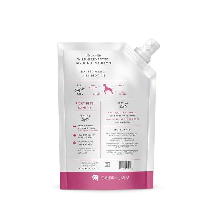 Green Juju Green Juju Venison Bone Broth Dog/Cat 591 ml