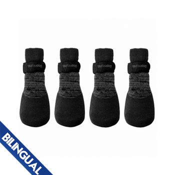 foufoudog Rubber Dipped Socks Black Large