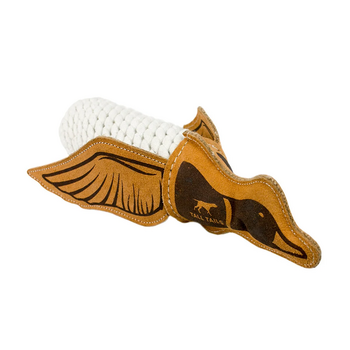 Tall Tails Natural Leather & Rope Quacker Toy