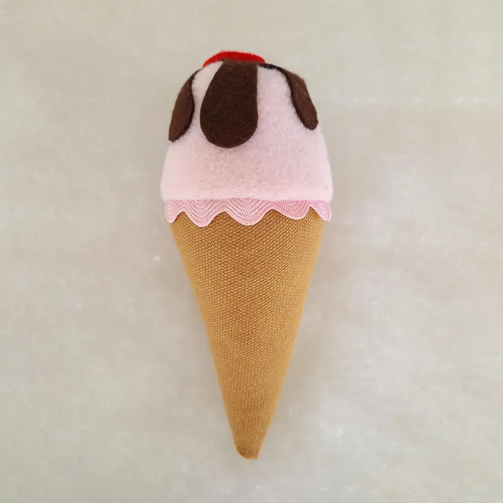 Dreamcat Catnip Toy - Ice Cream Cone Light Pink