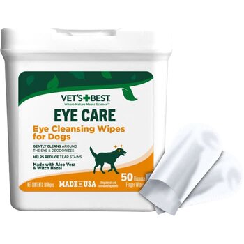 Vet's Best Eye Cleansing Wipes for Dogs Aloe Vera & Witch Hazel 50ct