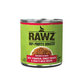 Rawz Natural PetFood RAWZ® Shredded in Broth Beef, Pumpkin, Sweet Potato & Goat's Milk Wet Dog Food 10oz