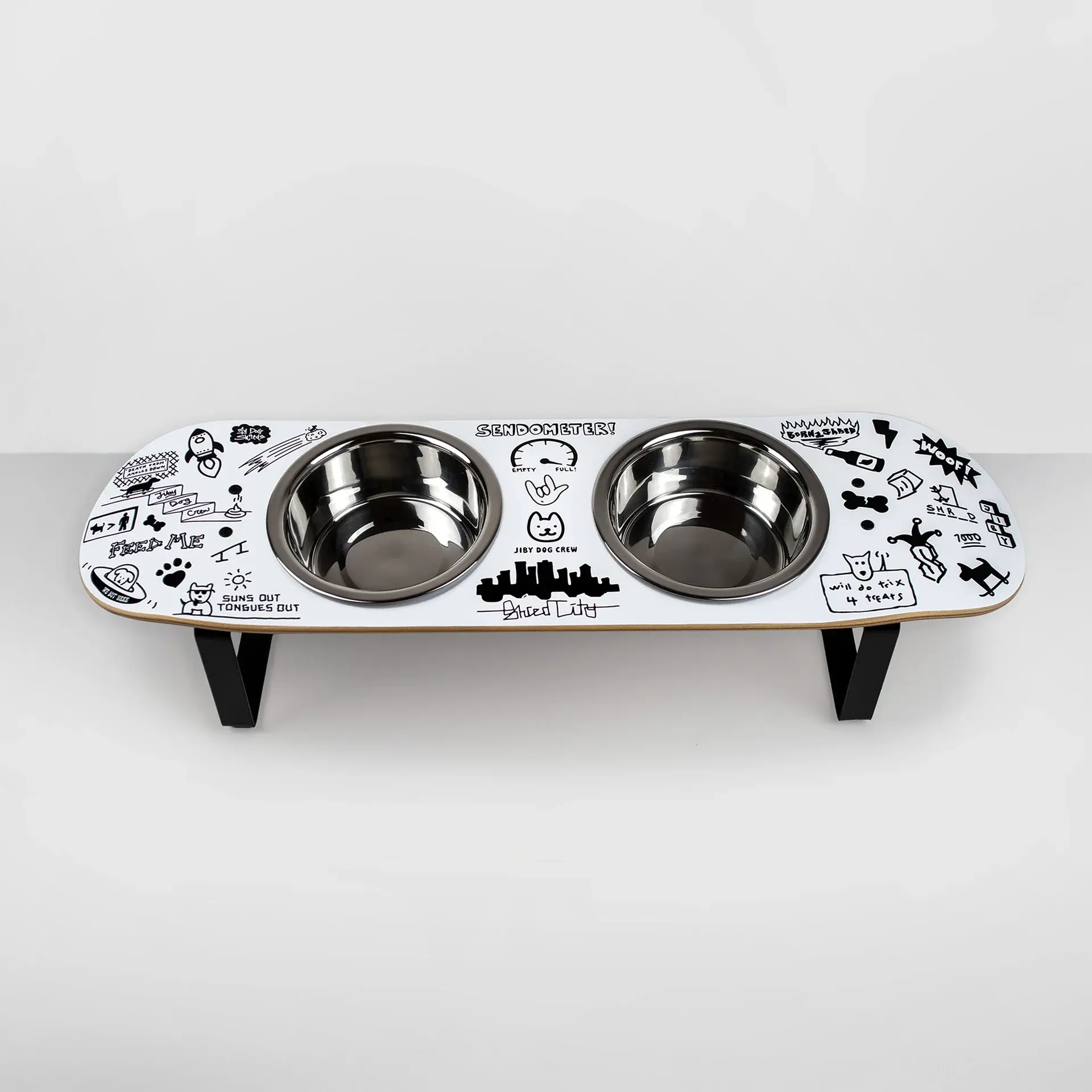Jiby Dog Skatebowls - Doodle (Medium/Mid 6in)