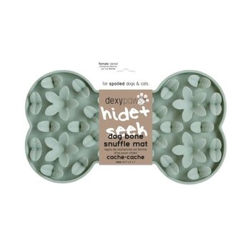 dexypaw Dog Bone Snuffle Mat Silicone Sage Green