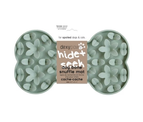 dexypaw Dog Bone Snuffle Mat Silicone Sage Green