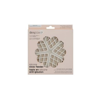 dexypaw Silicone Snuffle Mat "hide + Seek" Slow Feeder - Hearts, Buttercream